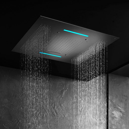 Mate - Pomme Douche - Encastré - Cascade - Vaporisation - Led - M173