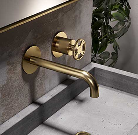 Cobber@Work - Façade Mitigeur Lavabo Encastré - Bec 18 cm - CW005T-18