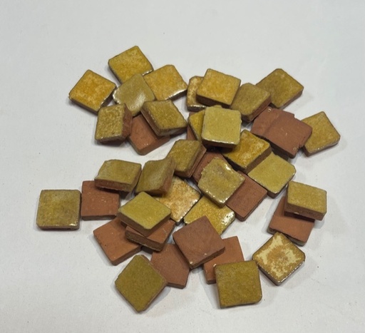 Mini Mosaique 10 x 10 x 3 mm - Jaune Citron, Par 50g