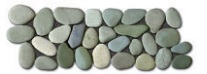Frises Galets de Bali Ronds Mats, 10 x 30 cm, ep. 12 mm, Vendu à la pièce