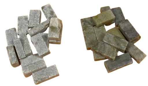 Marbre Vert Clair - 3 x 1,9 cm, Par 100 gr