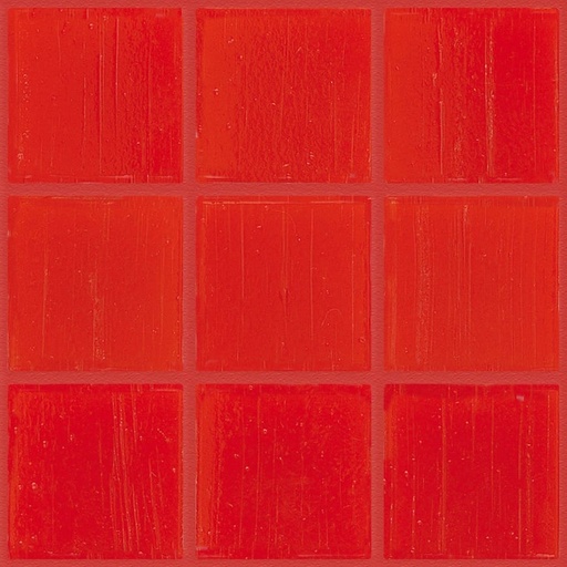 [205] Pate de verre Unilis Rouge Orangé 205, 2 x 2 cm - Par 100 gr
