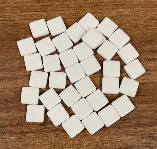 [12.01] Micro Bisazza 1,2 x 1,2 cm- Blanc 12.01, Par 100 g