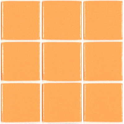 [326] Pâte de verre 326 (orange clair) 2,3 x 2,3 cm, Par 100g