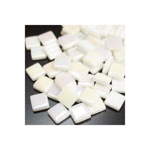 [VGAAV040P] Pate de Verre 1.2 x 1.2 cm - Blanc Irisé, Par 100 g