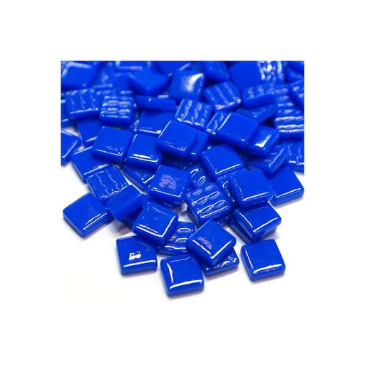 [VGAAS069] Pate de Verre 1.2 x 1.2 cm - Bleu Roi Unis, Par 100 g