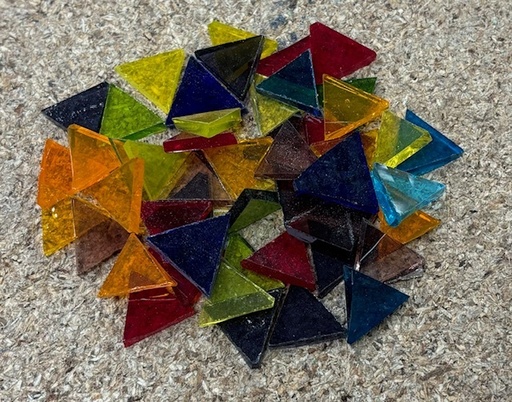 Triangle en Verre coloré, Par 100 g