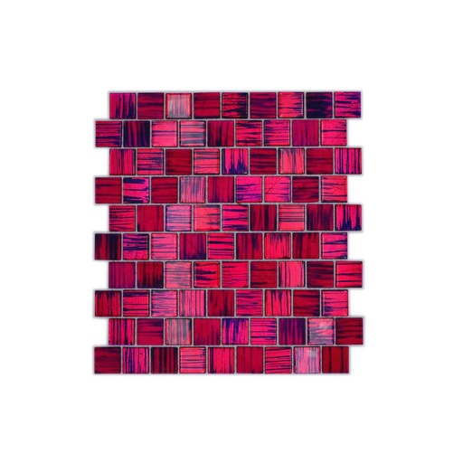 [CM CF47] Mix Pâte de verre striée rose ,Brillant et mate, 3 x 3 cm par 100 g.