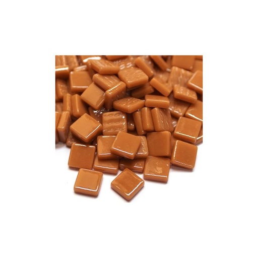 [095] Pâte de Verre 0.8 x 0.8 cm - Caramel Unis, Par 100 g .