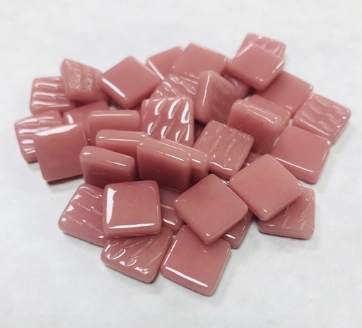 [035] Pate de Verre 1.2 x 1.2 cm - Rose Foncé , Par 100 g 