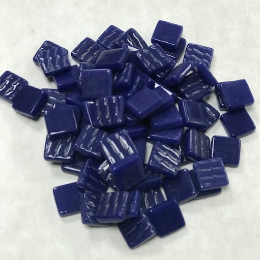 [071] Pate de Verre 1.2 x 1.2 cm - Bleu cobalt , Par 100 g 