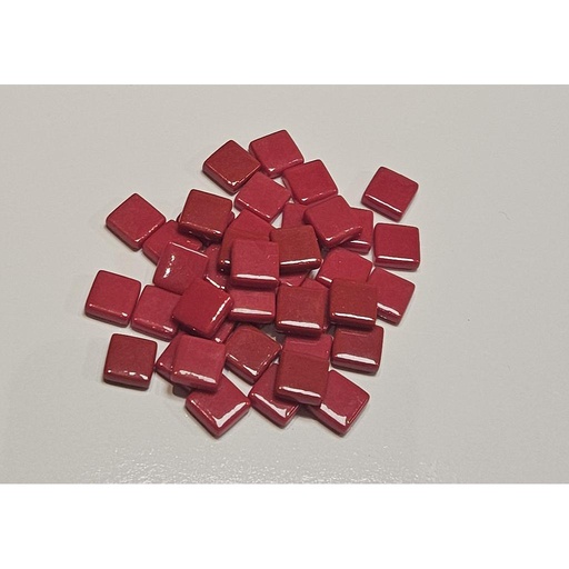 [109] Pâte de Verre 0.8 x 0.8 cm - Rouge Unis, Par 100 g .