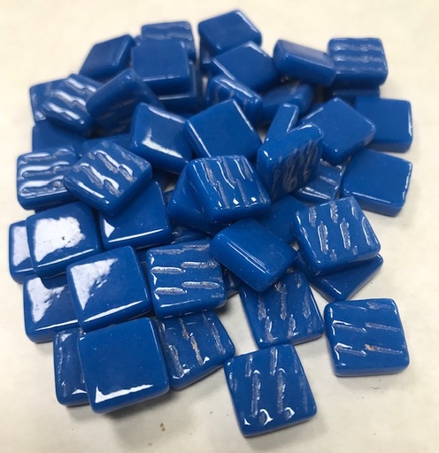 [070] Pate de Verre 1.2 x 1.2 cm - Bleu Foncé Unis, Par 100 g