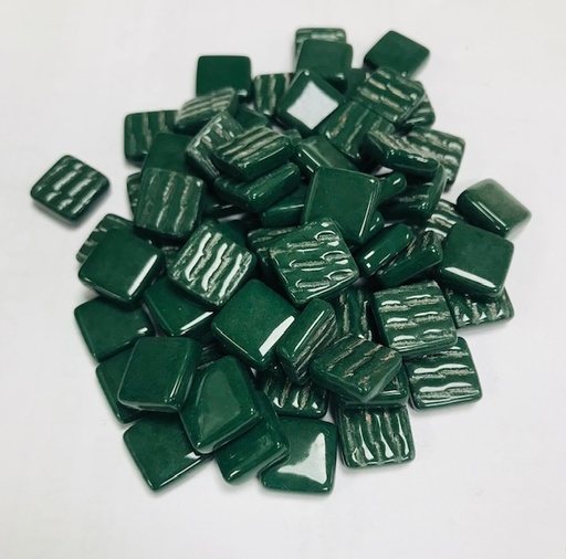 [087] Pate de verre 1.2 x 1.2 cm - Vert profond - Par 100 g .