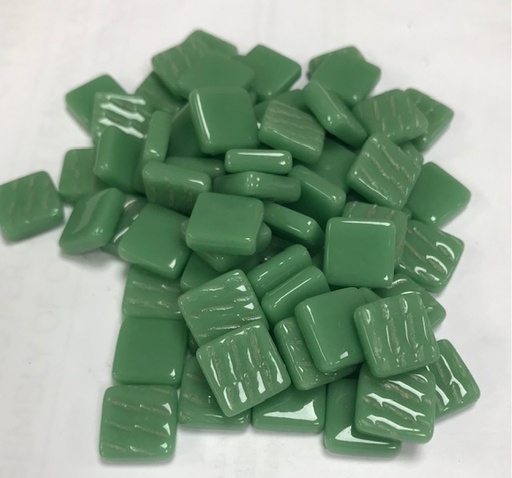 [019] Pate de verre , 0.8 x 0.8 cm -Vert clair - , par 100 g .