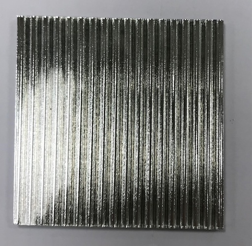 Miroir coloré - Argenté rayé - 10 X 10 CM