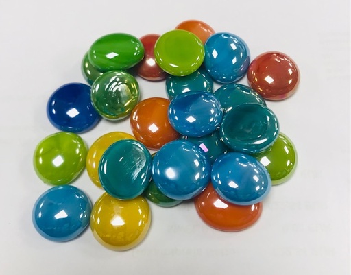 Nuggets mix irisés opaque , 18-20 cm , par 100 g .