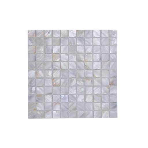 [sm 2525] Nacre 2.5 x 2.5 blanc , caramel