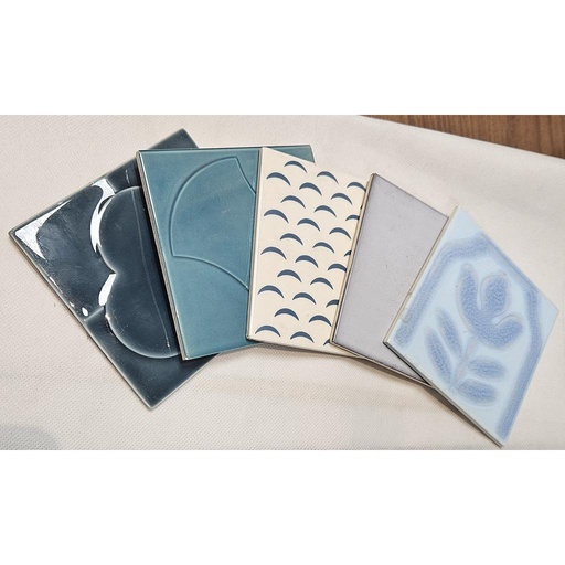 Mix 1 - Carreaux Vintage authentique 10,8 x 10,8 cm - 5mm d'épaisseur