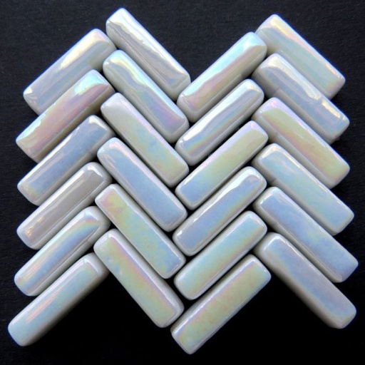 [sngstxir01500] Bâtonnets blanc irisé, 20 mm x 6 mm, par 100 g