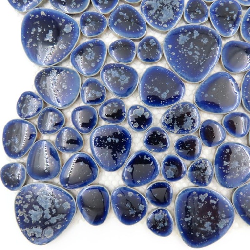 [Moth Wing 2519 ] Galets Japonais bleu nuit tacheté , par 100 g 