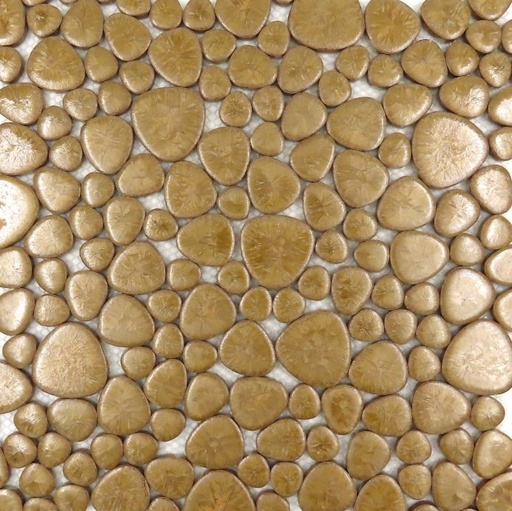 [Golden Rock 2528] Galets Japonais Doré givré, par 100 g 