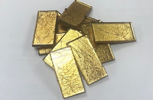 [CM 4G030] Rectangle Van Gogh or , 4.8 x 2.3 cm , par 100 g .