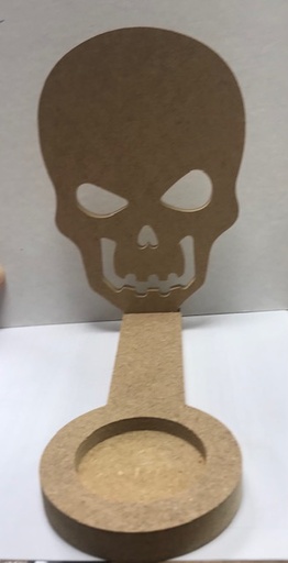 [4319] Bougie inversée tête de mort - 15 x 9 cm