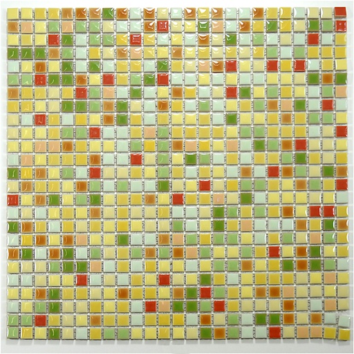 Micro Émaillée 1 x 1 cm Jaune Vert Orange, par 100g