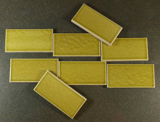 Grès Émaillé Domino Vert Anis 3 x 6 cm, par 100g