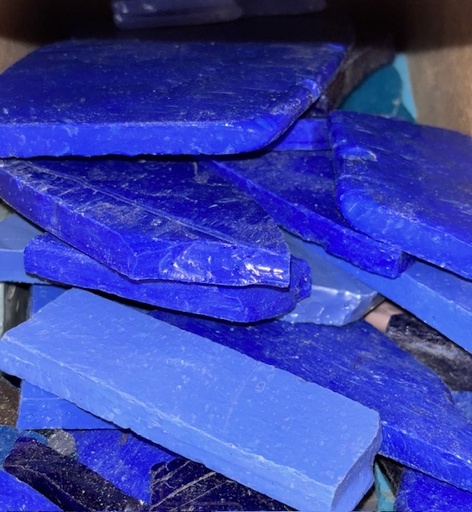 [MORDALSMAORSBLECIE] Morceaux de Dalles de Smalt Orsoni Mix Bleu, par 500g