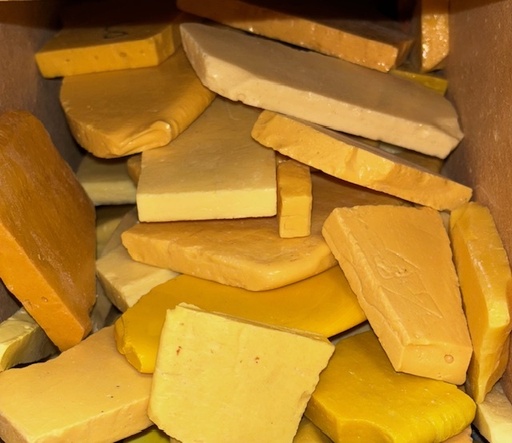 [MORDALSMAORSJAU] Morceaux de Dalles de Smalt Orsoni Jaune Moutarde, par 500g