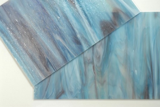 [PLAVER20X20/30] Plaque de Verre 20 x 20 cm n°30 - Bleu Ciel Rose Blanc