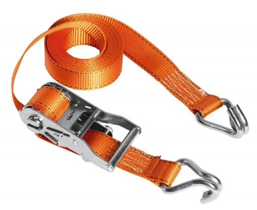 [9892] Sangle à Cliquet 2 Crochets d'Arrimage 25 mm x 5 m