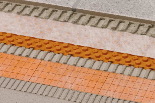 Natte de découplage et drainage - Ditra-Drain 4 - Largeur 1 m