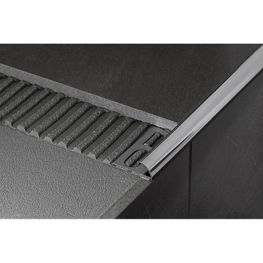 RIS / - Profilé bords arrondis - Protrim - Inox Satiné - 2.70 ml