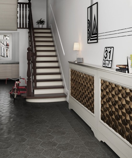 Grès Cérame Emaillé, Coralstone Hexagon, 29.2 x 25.4 cm, Vendu au m², 1 Bte = 1 m²