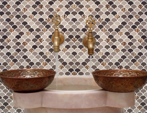 Plaque Mosaïque, Alum'Emoi Ecaille de Poisson, 30.5 x 30.5 cm, ep. 6 mm, Vendu à la plaque, 1 Bte = 10 plaques